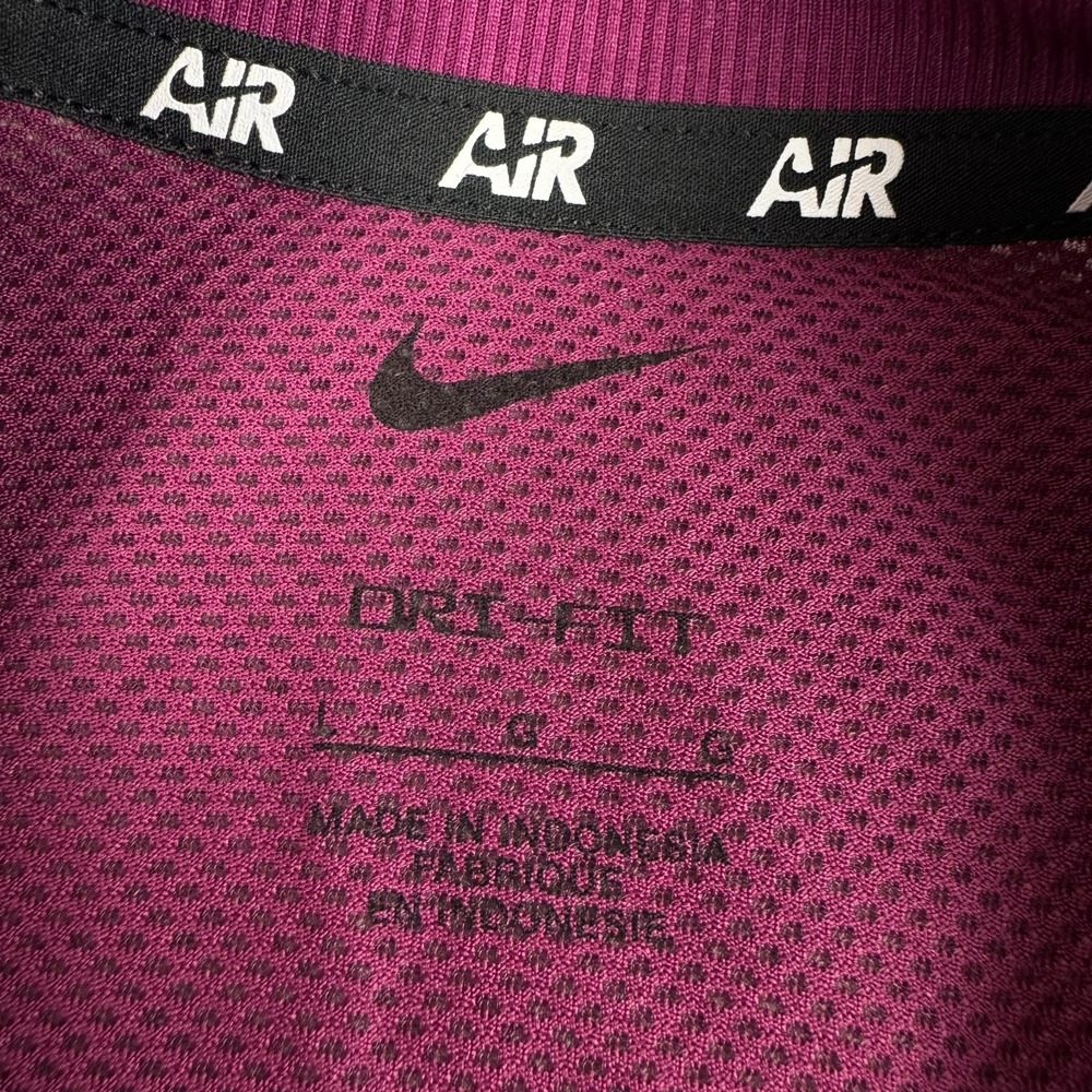 Nike Air Running Midlayer Mesh Long Sleeve Top DM7545-610 Purple Womens Large L - Picture 4 of 10